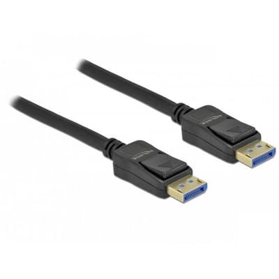 Delock 80261 DisplayPort-kabel DisplayPort Aansluitkabel DisplayPort-stekker 1 m Zwart 10K UHD, Vergulde steekcontacten, Afgeschermd (drievoudig)