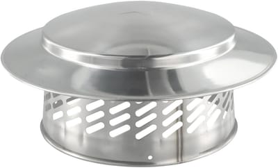 Ronde Dakkap - Schoorsteenkap Regenkap - Schoorsteen Beschermen - Roestvrij Staal - 200mm - Zilver