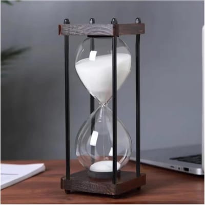 Zandloper Timer - Keuken Timer - Tijd Management - Decoratief Zand - 15 Minuten - Geel