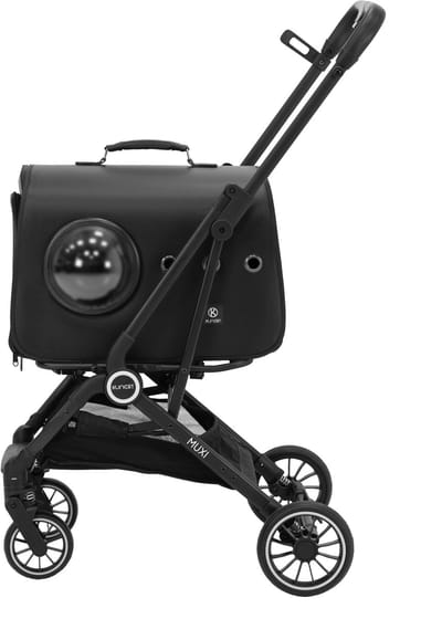 Muxi Honden- en kattenbuggy – Luxe, opvouwbare 2-in-1 transportwagen met afneembare Draagtas