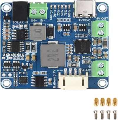 Zonnepaneel Laadmodule voor Raspberry Pi, Jetson Nano en Arduino met MPPT en 5V/3A Uitgang
