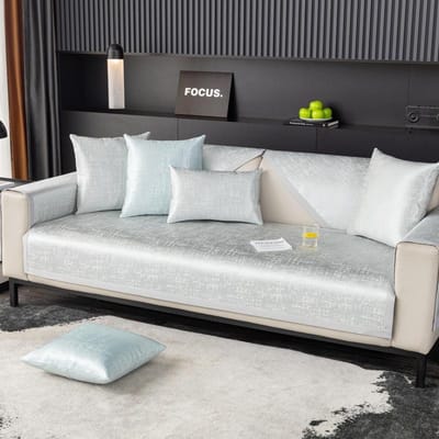 Bankkussen Zomermat Zitkussen Zomer Koel Gevoel Bankhoes Anti-kattenkrab Rugleuninghoes Antislip Universeel 70*70cm