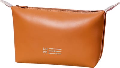 Toilettas - Draagbare reismake-up organizertas - PU leer - Waterdichte - Cosmetische organisator - Dames toilettas reis cosmetische tas - PU reistoilettas met ritssluiting - Schoonheid Toilettas - Bruin