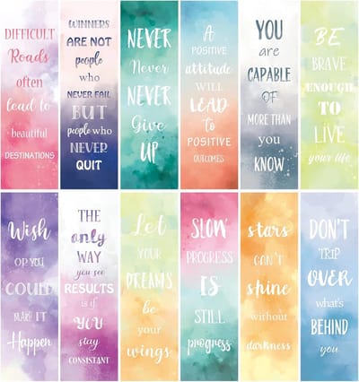 60x Inspirerende Bladwijzers met Motiverende Quotes - Ideaal voor Lezers, Studenten en Leerkrachten