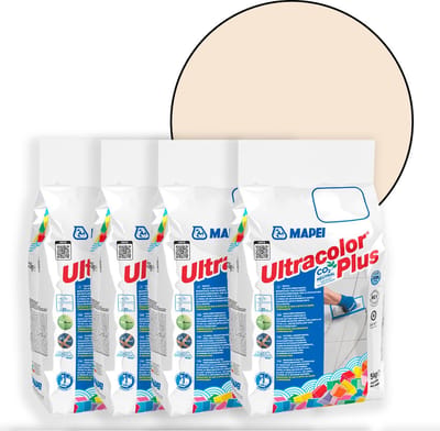 MAPEI Ultracolor Plus Voegmortel Multipack - Waterafstotend & Schimmelwerend - Kleur 130 Jasmine - 5 kg - 4 Stuks