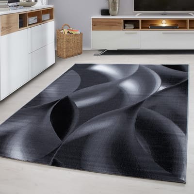 Muratap Plus vloerkleed laagpolig tapijt woonkamer grijs / zwart- 200x290 cm