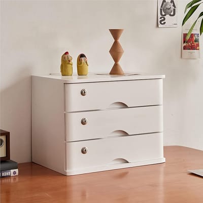 Houten Bureau Lades - Archiefkast Kantoor - Documenten Opbergen - Afsluitbare Laden - Verschillende Lagen - Houtkleur