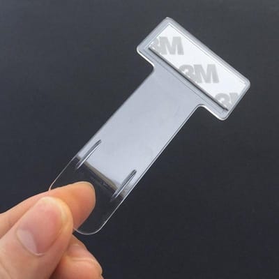 Transparante Auto Voertuig Parkeerkaart Ontvangstbewijs Vergunning Auto Snelbevestiging Kaart Rekeninghouder Clip Voorruit Stickers Auto Accessoires 1pc white