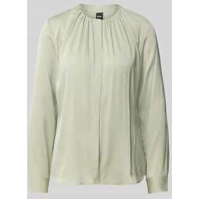 Regular fit blouse met lange mouwen van zijdemix model 'Banorah'