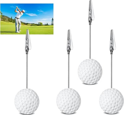4 Stuks Tafelhouder Met Golfbal Design voor Fotokaarten en Menu's