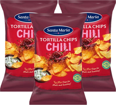 Santa Maria - Tortilla Chips Chili - 3x 475g