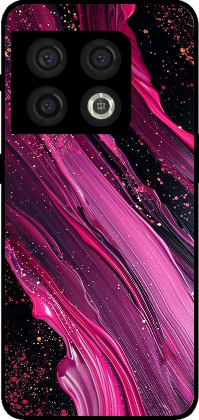 Smartphonica Telefoonhoesje Geschikt voor OnePlus 10 Pro met marmer opdruk - TPU backcover case marble design - Paars Roze geschikt voor OnePlus 10 Pro