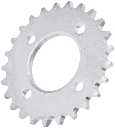 Dailygoods - Achtertandwiel motorfiets - Staal - Duurzaam en stevig - 25 tanden - Geschikt voor motorcross en ATV's - Diameter 107 mm