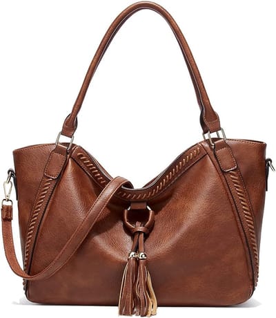 Dames Handtas - Grote Schoudertas - Dagelijks Gebruik - Elegant PU Leer - 37 x 15 x 27 cm - Zwart