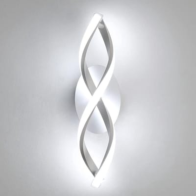 Moderne LED Wandlamp Gebogen Design Koud Wit Licht voor Woonkamer Slaapkamer