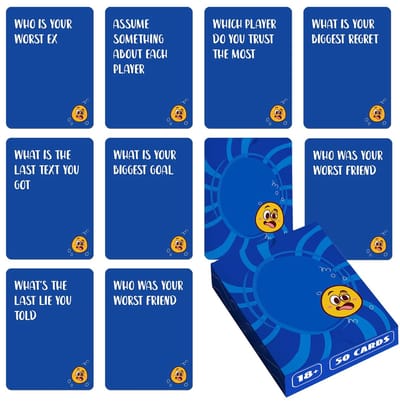 Dailygoods- Gesprekskaarten 50 Stuks - Duurzaam Kaartspel - Sociale Spel voor Volwassenen - Team Building - Eerlijke Communicatie - Vertrouwen Bevorderen - Gespreksspel
