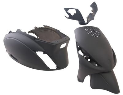Plaatset Piaggio zip vanaf bj. 2000 4 delig mat zwart