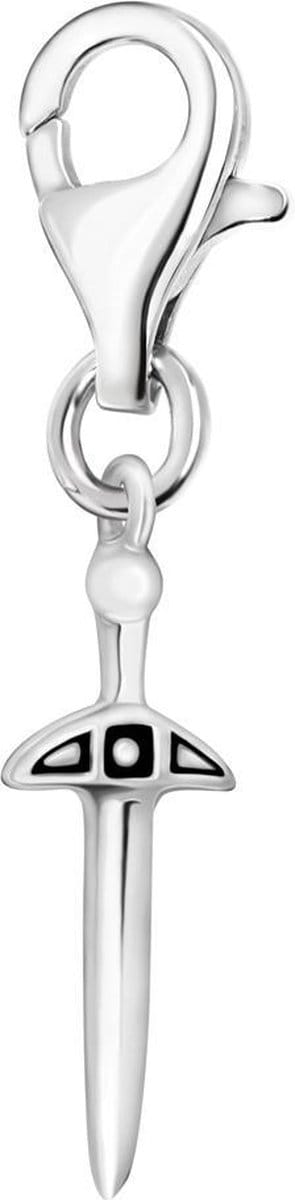Quiges – 925 - Zilver – Charm - Bedel - Hanger - 3D Zwaard - met – sterling - zilver - karabijnslot - geschikt - voor -Bedelarmband HC144
