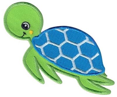 Strijkpatch zeeschildpad - hoge kwaliteit - schattig ontwerp - voor het decoreren van kleding - ShopVlot