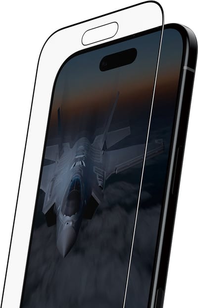 PanzerGlass Stealth Screen Protector w. Black Frame iPhone Air | Ultra-Wide Fit w. FASTFIT IN-A-BOX