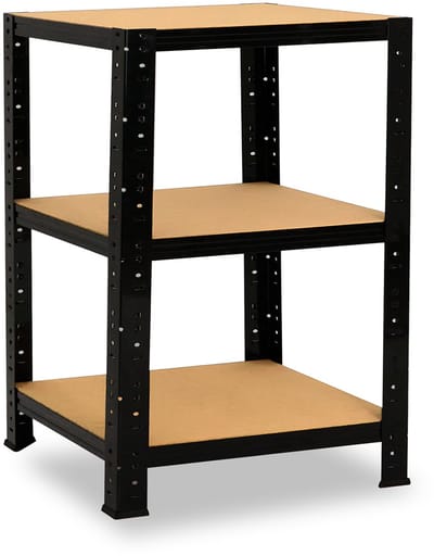 Shelfplaza BLACK metalen stellingkast - 100x40x40 cm - zwart - 3 planken