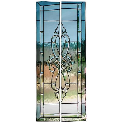 Lot de 2 autocollants pour porte en verre, résistants à l'eau, pour décoration de la maison gray