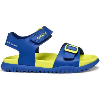 GEOX SANDAL FUSBETTO TIENERS Sandalen - KONINGSBLAUW/FLUOGEEL - Maat 25