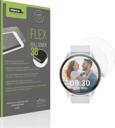 dipos FLEX – 2x Matte Screenprotector geschikt voor CHOOSETIME FV22 | Volledige Schermbescherming | Case-Friendly