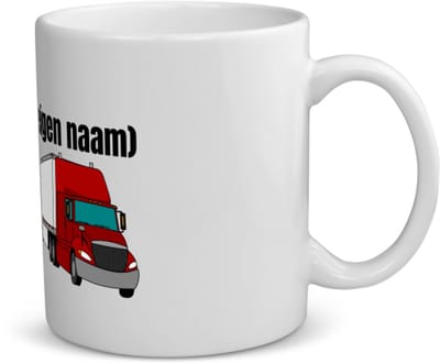 Akyol - rode vrachtwagen met eigen naam koffiemok - theemok - Vrachtwagen chauffeur - vrachtauto chauffeurs - iemand die houdt van vrachtwagens - verjaardag - cadeau - kado - geschenk - 350 ML inhoud
