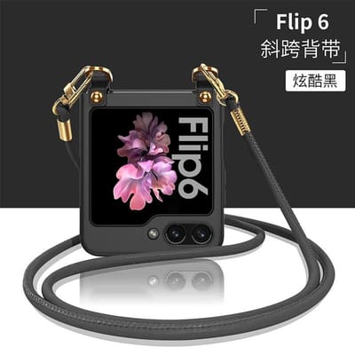 Galaxy Z Flip 6 Crossbody Plastic Telefoonhoesje voor Samsung Galaxy Z Flip 6 5 Flip6 Flip5 5G Beschermhoes For Galaxy Z Flip5