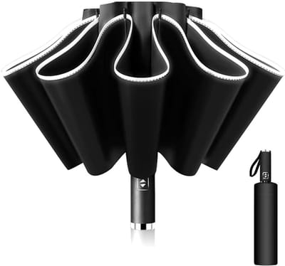Paraplu - Opvouwbare Paraplu - Opvouwbare Windbestendige Paraplu - Grote Regenparaplu met 10 Versterkte Ribben - voor Mannen en Vrouwen - Diameter 105cm
