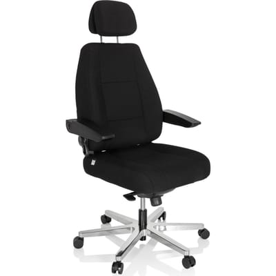 Bureaustoel / Directiestoel 24 HOURS I stof zwart hjh OFFICE