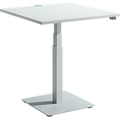 Bijzettafel FLEXXAS - elektrisch in hoogte verstelbaar - ergonomisch - B 800 x H 635-1285 mm - lichtgrijs - ons merk Schäfer Shop Select