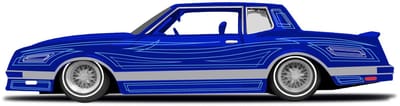 Maisto Chevrolet Monte Carlo - Modelauto - Schaal 1:24 - Blauw/Zilver