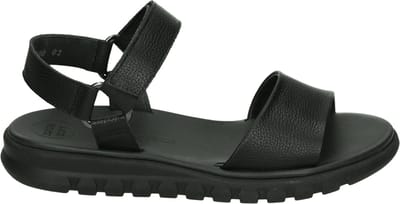 Paul Green - 6219 - Platte sandalenDames Sandalen - Kleur: Zwart - Maat: 37.5