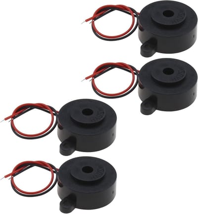 Allecto Plus - Elektronische zoemer met 85dB geluidsniveau voor alarm 12V - Set van 4 stuks