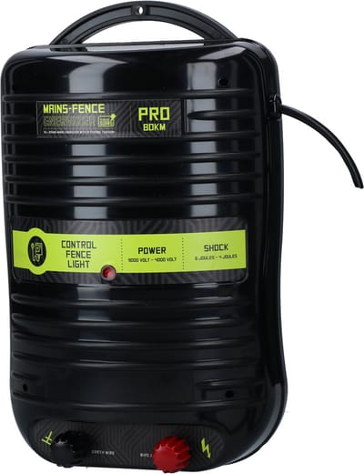 ZoneGuard Energizers Pro – 80 KM - Elektrische Afrastering – Omheiningssyteem op stroom – Afschrikking voor Wilde Dieren – Voor Huisdieren – Honden - Krachtig