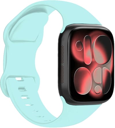 Horloge Band Geschikt voor Apple Watch 1, 2, 3, 4, 5, 6, 7, 8, 9, 10, 11, SE - 42/44/45/46 mm Bandje Siliconen Verstelbaar - Mint