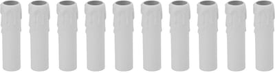 NTHProducts - Candle Fittings - Vintage Wax Drop - Plastic - Wit - Candlestick Covers - Ideaal voor Chandeliers - Set van 10
