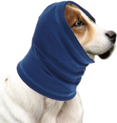Dailygoody - Kalmerende Hoofdband - Oorbescherming Tegen Geluid - Blauw - Ontspanning voor Honden - Geschikt voor Stressvolle Situaties - Grootte S