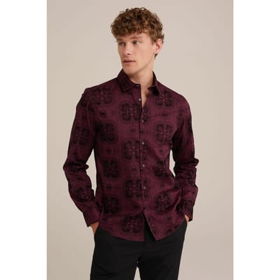 WE Fashion Shirt Burgundy Red Taglia: XS | Camicie Casual Outlet | Uomo | Marrone