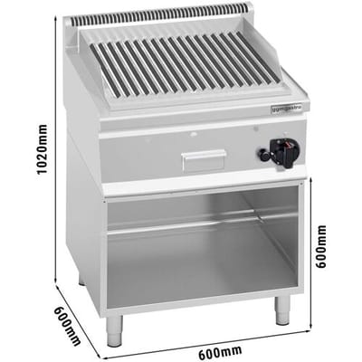 GGM Gastro Gas Lavasteingrill - 8 kW - inkl. Untergestell