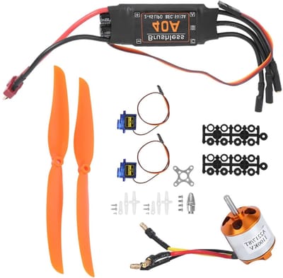 Krachtige 1100 KV Brushless Motor voor RC Vliegtuigen met 40A ESC en Eenvoudige Installatie voor Hobbyisten, Geschikt voor Modelbouw en Drone Toepassingen