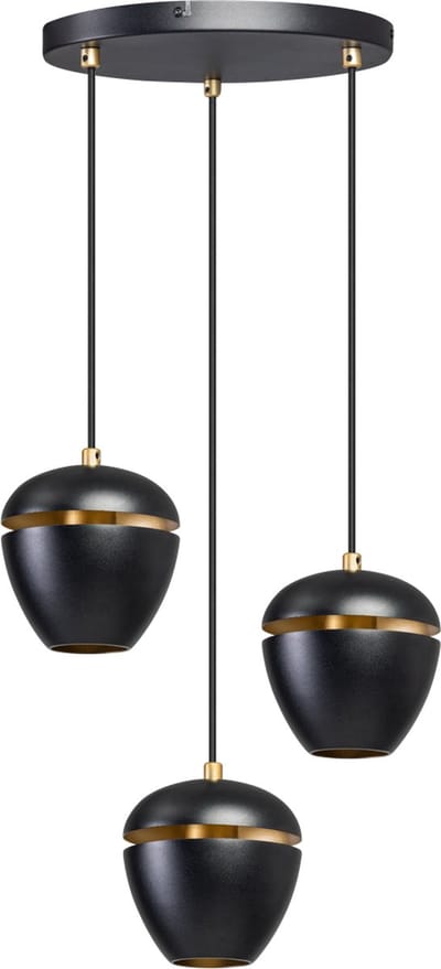 ETH Claire - Hanglamp - Zwart Goud