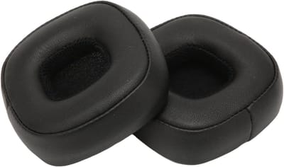 Oorkussens voor Over-Ear Koptelefoon, Geluidsisolerend en Dik, Eiwitleer Memory Foam, Zwart, Universeel Geschikt, Accessoire voor Muziek en Gaming
