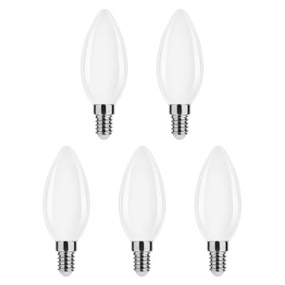 Modee E14 LED Lamp 7W - 806lm - 4000K - Neutraal Wit - LED Filament Melkglas Kaarslamp B35 - Vervangt 50W Halogeen Gloeilamp - 5 stuks