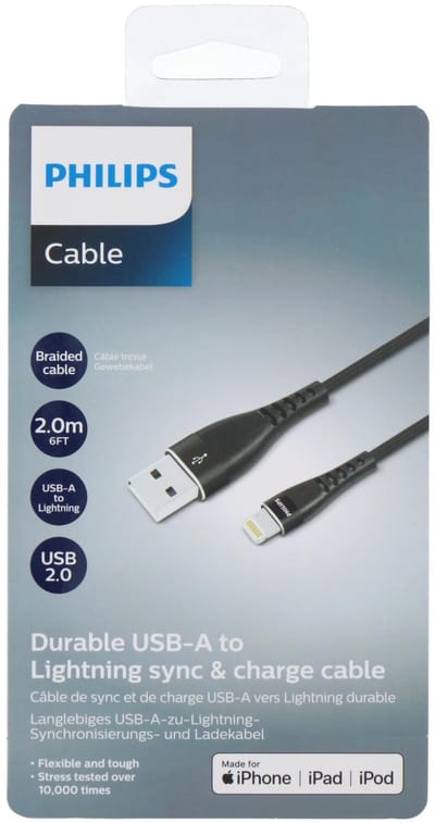 Philips Kabel USB naar lightning - 2 meter