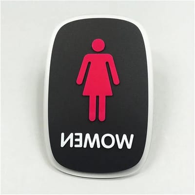 Toiletborden - Man Vrouw bordjes - Locatie Aanduiding - Zelfklevende Installatie - 10x15cm - Vrouw