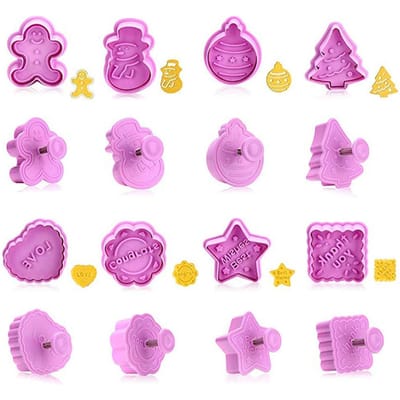 8 STKS Lentevorm Kerstmis Thanksgiving Koekjessnijder Bakgereedschap paars