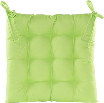 Anna's collection Stoelkussen gewatteerd - groen - 38 x 38 cm - binnen/buiten